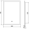 Mexen Navia koupelnové zrcadlo osvětlené 50 x 70 cm, LED 6000K, proti mlze - 9803-050-070-611-00