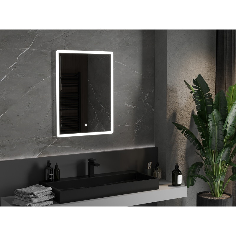 Mexen Navia osvětlené koupelnové zrcadlo 60 x 80 cm, LED 6000K, anti-fog - 9803-060-080-611-00