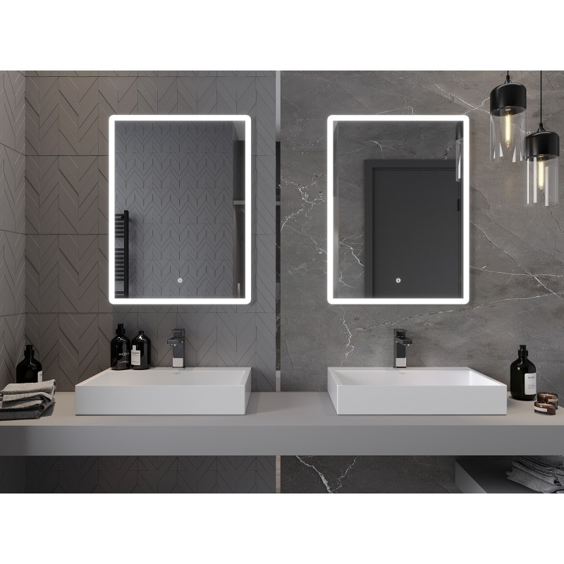 Mexen Navia podsvícené koupelnové zrcadlo 60 x 80 cm, LED 6000K, antifog - 9803-060-080-611-00