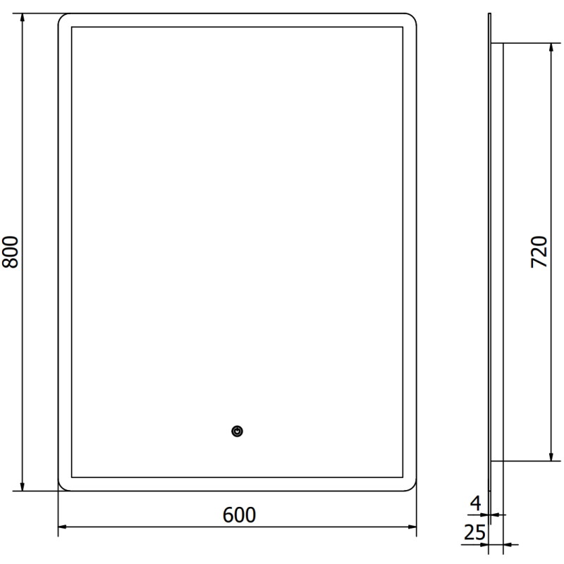 Mexen Navia osvětlené koupelnové zrcadlo 60 x 80 cm, LED 6000K, anti-fog - 9803-060-080-611-00