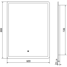 Mexen Navia podsvícené koupelnové zrcadlo 60 x 80 cm, LED 6000K, antifog - 9803-060-080-611-00