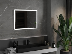 Mexen Navia koupelnové zrcadlo s podsvícením 80 x 60 cm, LED 6000K, proti zamlžení - 9803-080-060-611-00