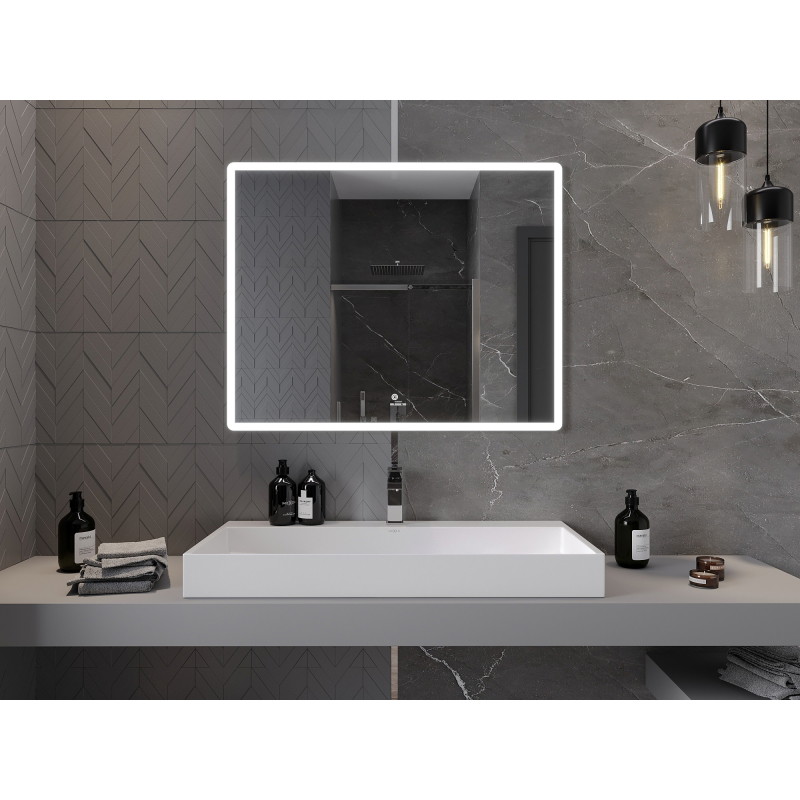 Mexen Navia podsvícené koupelnové zrcadlo 100 x 80 cm, LED 6000K, antifog - 9803-100-080-611-00