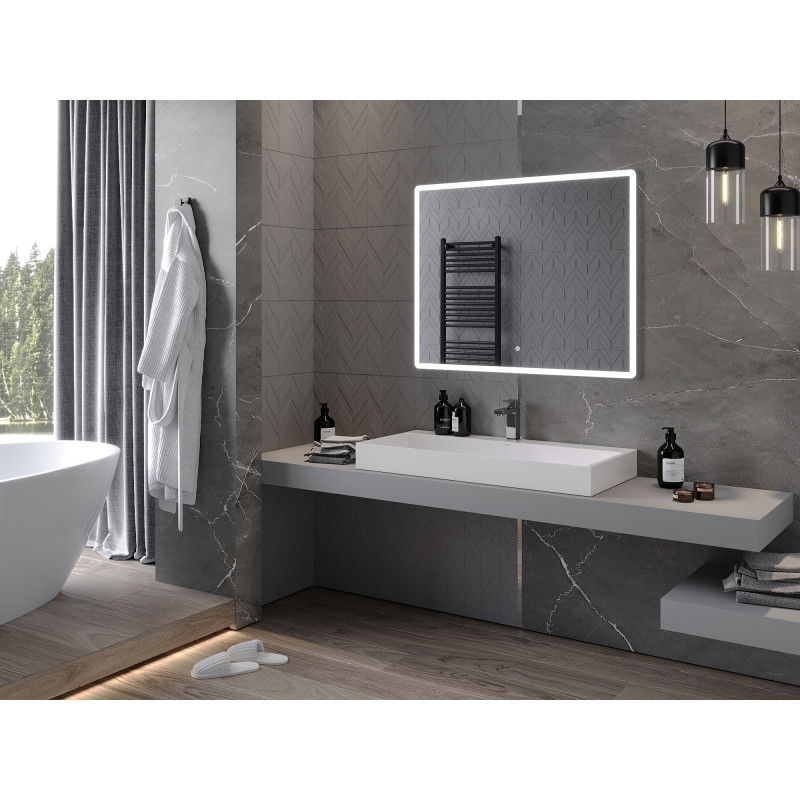 Mexen Navia zrcadlo do koupelny podsvícené 100 x 80 cm, LED 6000K, anti-mlhové - 9803-100-080-611-00