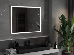 Mexen Navia podsvícené koupelnové zrcadlo 100 x 80 cm, LED 6000K, ventilátor - 9803-100-080-611-00