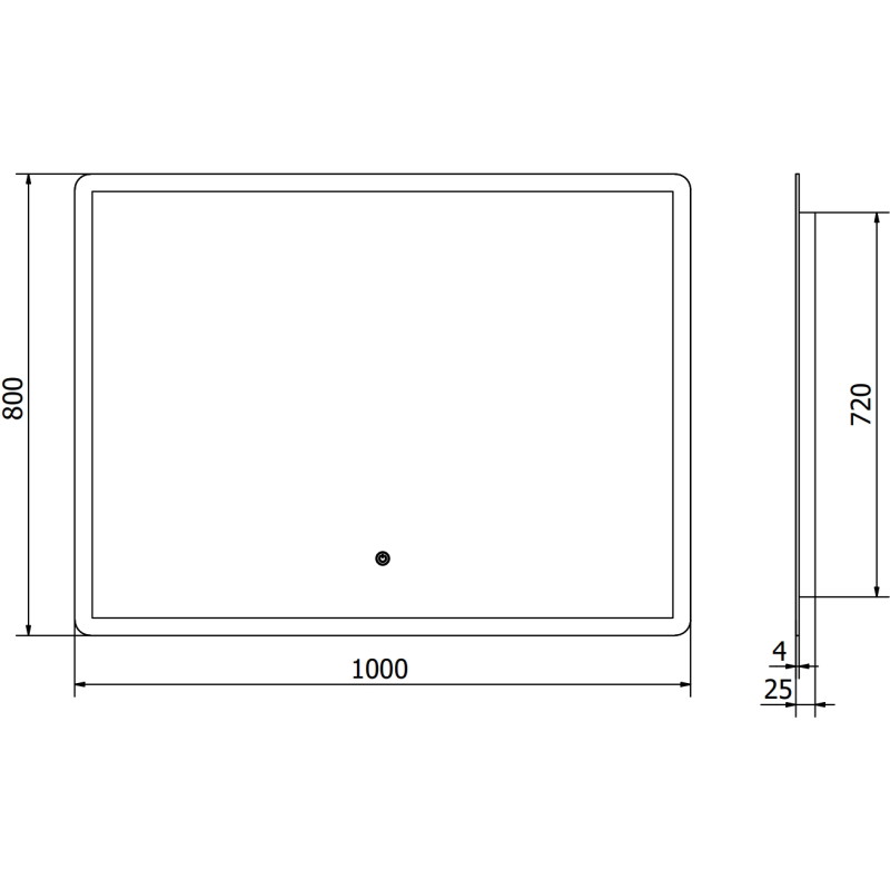 Mexen Navia podsvícené koupelnové zrcadlo 100 x 80 cm, LED 6000K, antifog - 9803-100-080-611-00