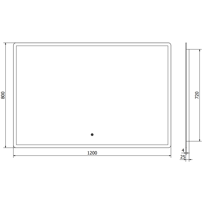 Mexen Navia podsvícené zrcadlo do koupelny 120 x 80 cm, LED 6000K, proti mlze - 9803-120-080-611-00