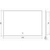 Mexen Navia koupelnové zrcadlo podsvícené 120 x 80 cm, LED 6000K, proti mlze - 9803-120-080-611-00