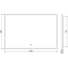 Mexen Navia zrcadlo do koupelny s podsvícením 120 x 80 cm, LED 6000K, antifog - 9803-120-080-611-00