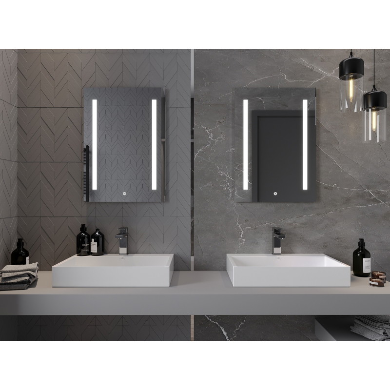 Mexen Remi osvětlené koupelnové zrcadlo 50 x 70 cm, LED 6000K, proti mlze - 9804-050-070-611-00