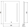 Mexen Remi osvětlené koupelnové zrcadlo 50 x 70 cm, LED 6000K, proti mlze - 9804-050-070-611-00