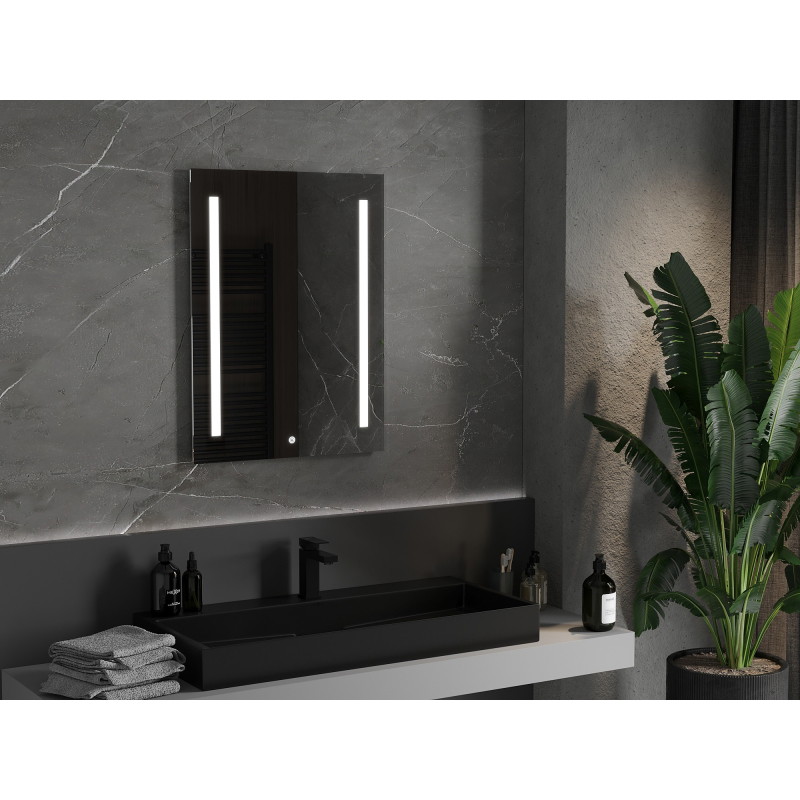 Mexen Remi koupelnové zrcadlo s podsvícením 60 x 80 cm, LED 6000K, anti-pára - 9804-060-080-611-00