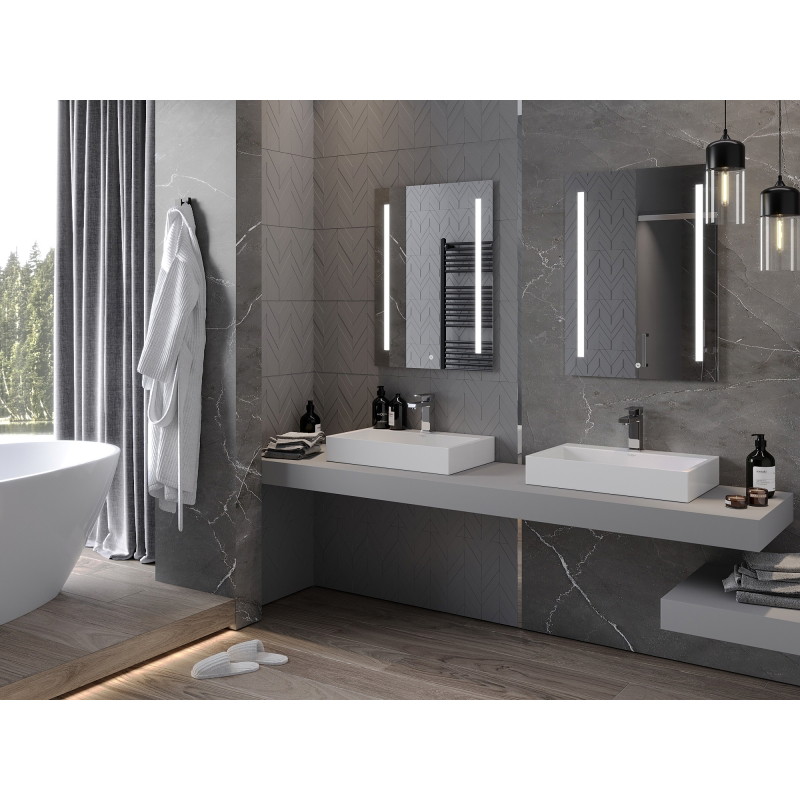 Mexen Remi koupelnové zrcadlo s podsvícením 60 x 80 cm, LED 6000K, anti-pára - 9804-060-080-611-00