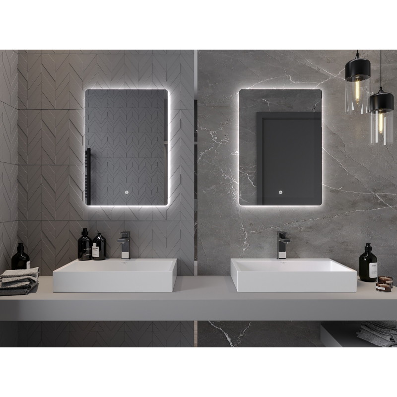 Mexen Sun koupelnové zrcadlo s podsvícením 50 x 70 cm, LED 6000K, proti zamlžení - 9807-050-070-611-00