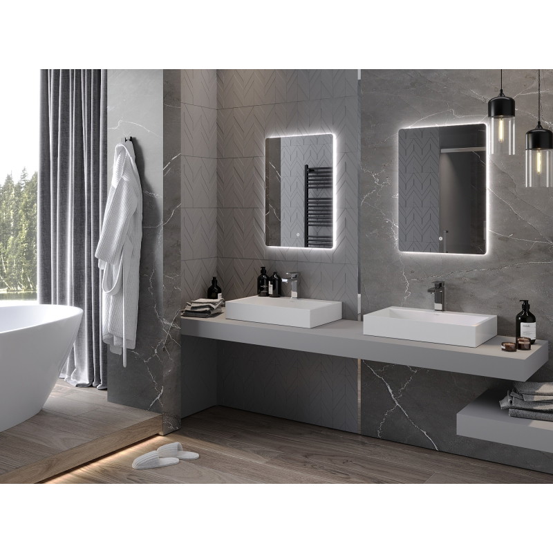 Mexen Sun koupelnové zrcadlo s podsvícením 50 x 70 cm, LED 6000K, proti zamlžení - 9807-050-070-611-00