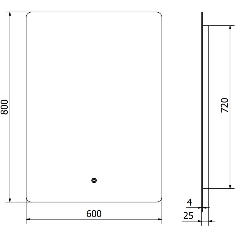 Mexen Sun koupelnové zrcadlo podsvícené 60 x 80 cm, LED 6000K, proti zamlžení - 9807-060-080-611-00
