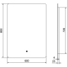 Mexen Sun koupelnové zrcadlo s podsvícením 60 x 80 cm, LED 6000K, protizápara - 9807-060-080-611-00