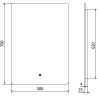 Mexen Sun koupelnové zrcadlo s podsvícením 50 x 70 cm, LED 6000K, proti zamlžení - 9807-050-070-611-00