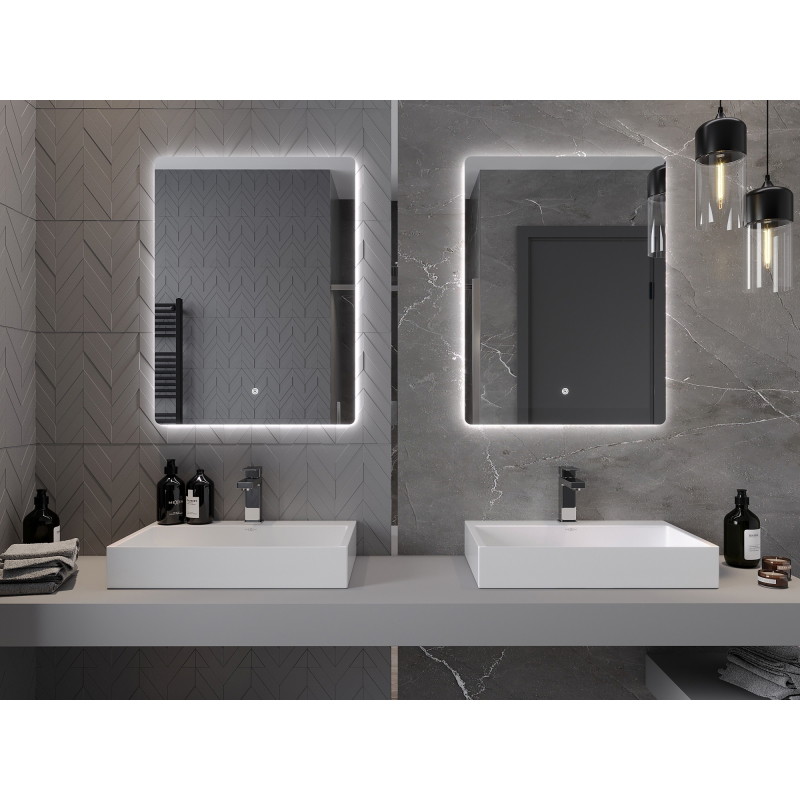 Mexen Sun koupelnové zrcadlo s podsvícením 60 x 80 cm, LED 6000K, protizápara - 9807-060-080-611-00