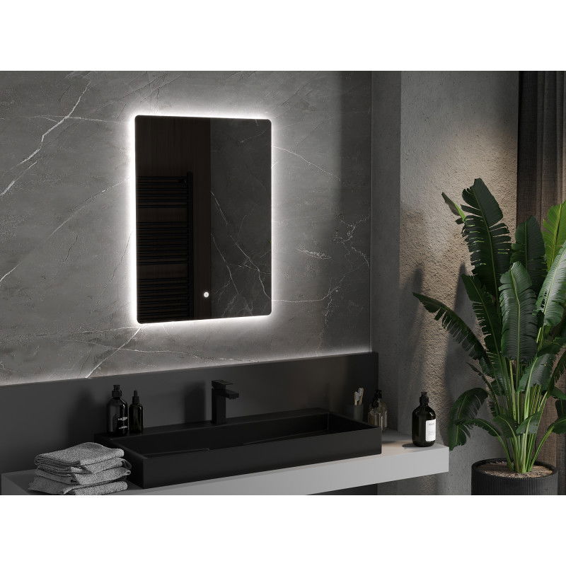 Mexen Sun zrcadlo do koupelny s podsvícením 60 x 80 cm, LED 6000K, proti zamlžení - 9807-060-080-611-00