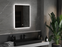 Mexen Sun podsvícené koupelnové zrcadlo 60 x 80 cm, LED 6000K, ventilátor - 9807-060-080-611-00