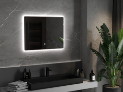Mexen Sun koupelnové zrcadlo s podsvícením 80 x 60 cm, LED 6000K, anti-para - 9807-080-060-611-00