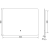 Mexen Sun koupelnové zrcadlo s osvětlením 80 x 60 cm, LED 6000K, proti zamlžování - 9807-080-060-611-00