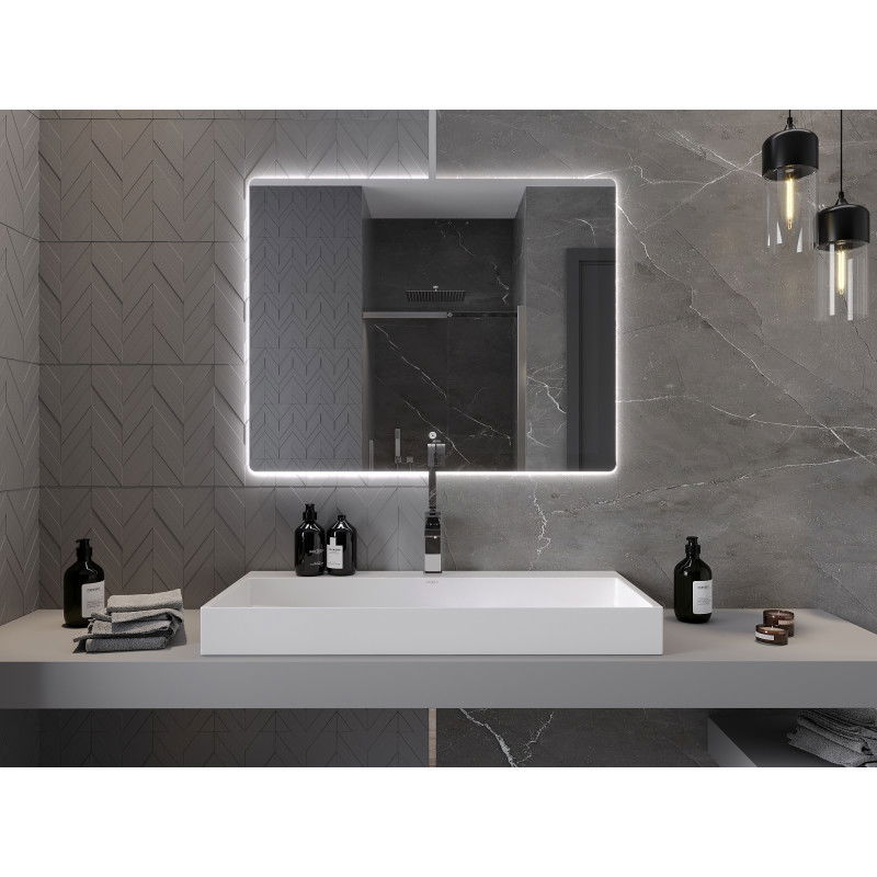 Mexen Sun koupelnové zrcadlo s osvětlením 100 x 80 cm, LED 6000K, proti zamlžení - 9807-100-080-611-00