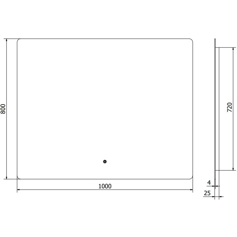 Mexen Sun podsvícené koupelnové zrcadlo 100 x 80 cm, LED 6000K, proti mlžení - 9807-100-080-611-00