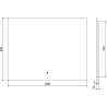 Mexen Sun osvětlené koupelnové zrcadlo 100 x 80 cm, LED 6000K, anti-pára - 9807-100-080-611-00