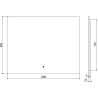 Mexen Sun podsvícené koupelnové zrcadlo 100 x 80 cm, LED 6000K, proti mlžení - 9807-100-080-611-00