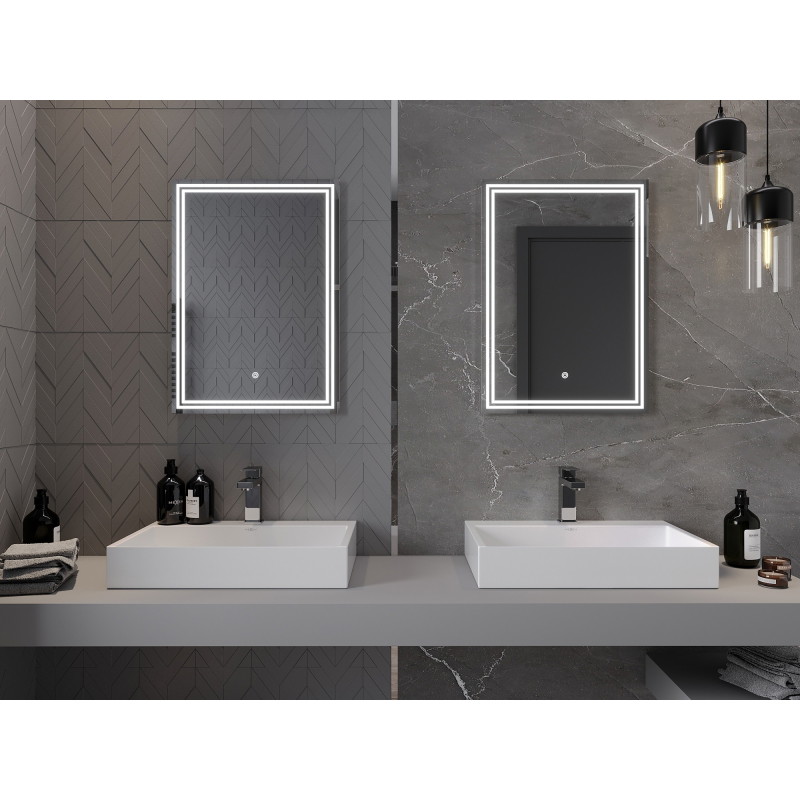 Mexen Taco koupelnové zrcadlo s podsvícením 50 x 70 cm, LED 6000K, proti zamlžení - 9805-050-070-611-00