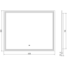 Mexen Taco osvětlené koupelnové zrcadlo 100 x 80 cm, LED 6000K, proti zamlžení - 9805-100-080-611-00