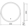 Mexen Gobi koupelnové zrcadlo s podsvícením, kulaté 60 cm, LED 6000K, protimlžící - 9801-060-060-611-00