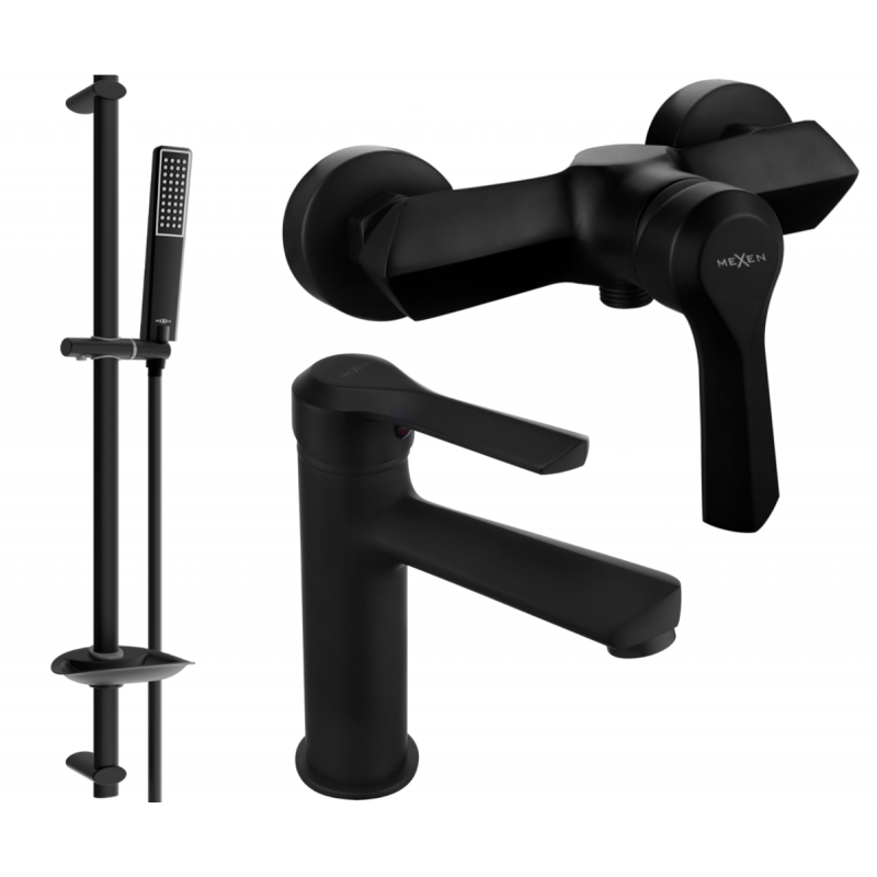 Mexen Sabre DB72 sprchová sada, černá - 72104DB72-70