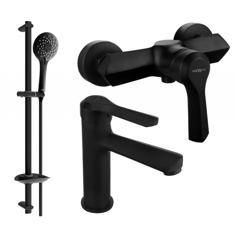 Mexen Sabre DB74 sprchová sada, černá - 72104DB74-70