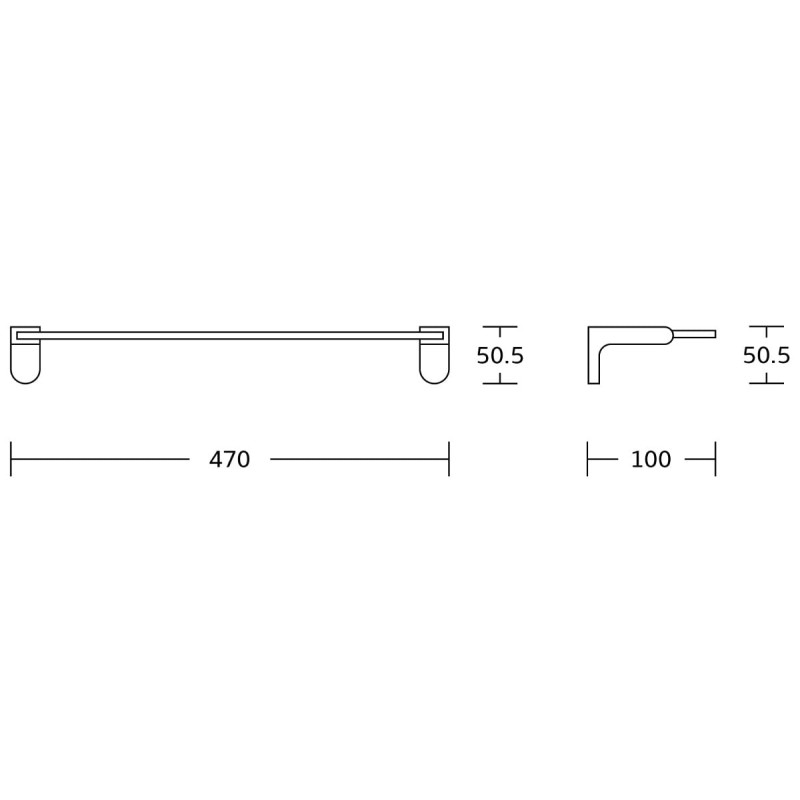 Mexen Lea závěsná skleněná police, zlatá - 7026037-50
