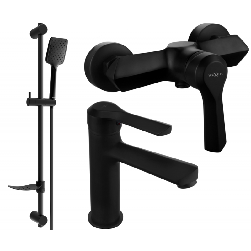 Mexen Sabre DF62 sprchová sada, černá - 72104DF62-70