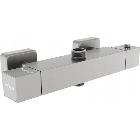 Mexen Cube termostatická sprchová baterie, gun gray kartáčovaný - 77250-66