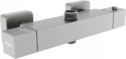 Mexen Cube termostatická sprchová baterie, gun gray kartáčovaný - 77250-66