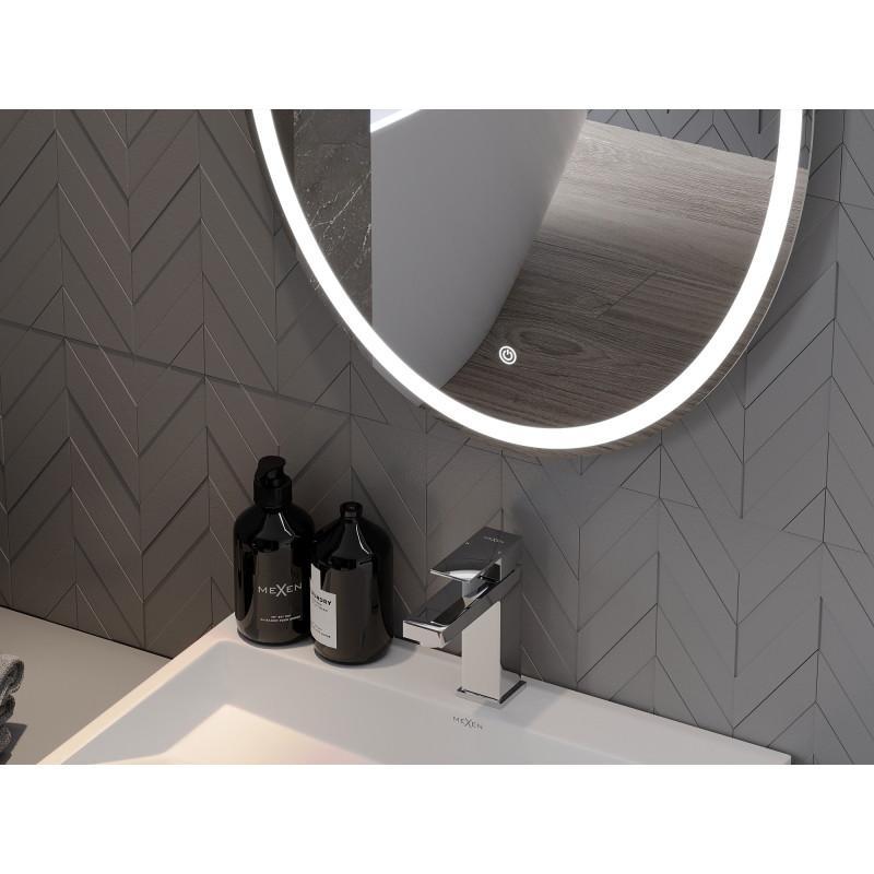 Mexen Elz koupelnové zrcadlo s osvětlením 60 x 80 cm, LED 6000K, proti zamlžení - 9802-060-080-611-00