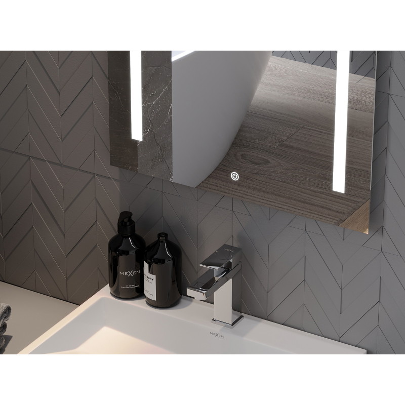 Mexen Remi osvětlené koupelnové zrcadlo 50 x 70 cm, LED 6000K, proti mlze - 9804-050-070-611-00