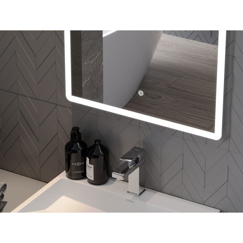 Mexen Navia podsvícené koupelnové zrcadlo 100 x 80 cm, LED 6000K, antifog - 9803-100-080-611-00