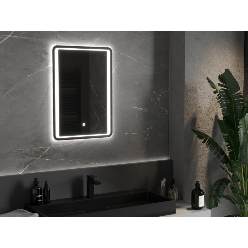 Mexen Zusa osvětlené koupelnové zrcadlo 50 x 70 cm, LED 6000K, protimlžicí - 9808-050-070-611-00