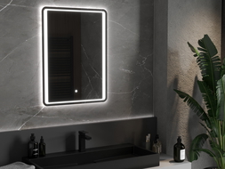 Mexen Zusa podsvícené koupelnové zrcadlo 60 x 80 cm, LED 6000K, ventilátor - 9808-060-080-611-00