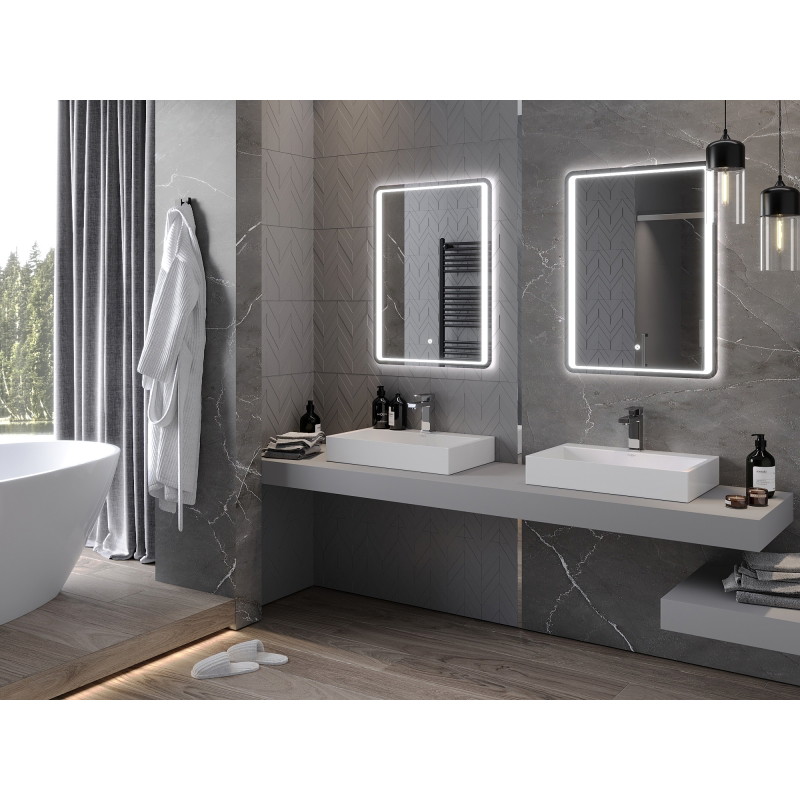 Mexen Zusa koupelnové zrcadlo s podsvícením 60 x 80 cm, LED 6000K, antikorozní - 9808-060-080-611-00