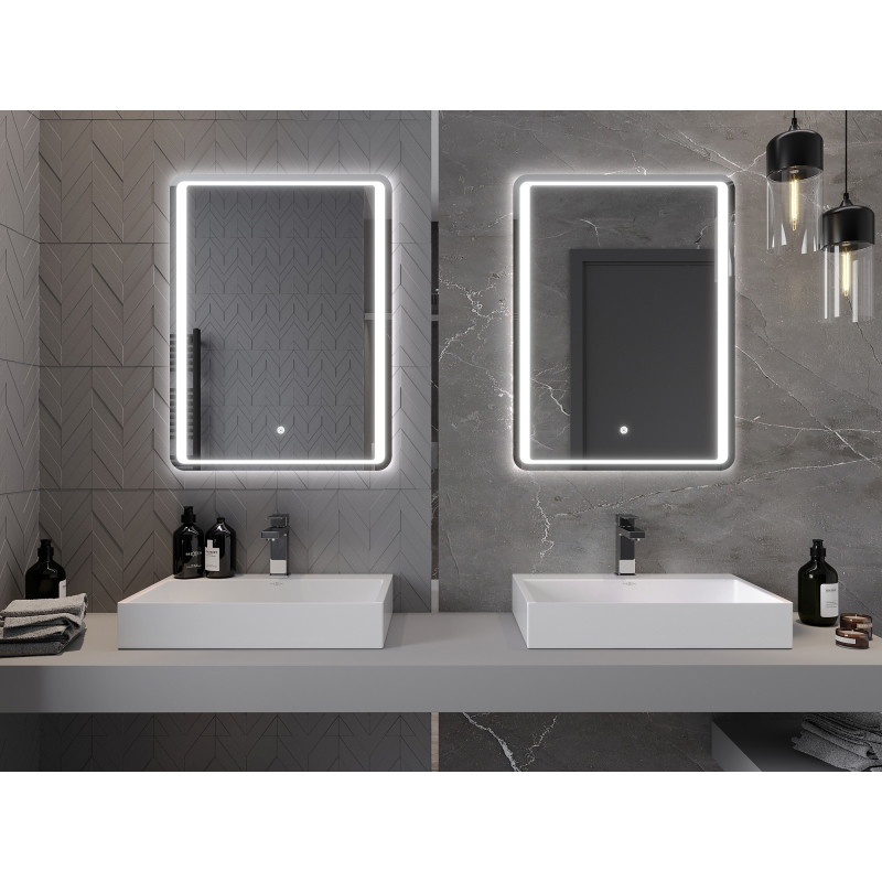 Mexen Zusa koupelnové zrcadlo s podsvícením 60 x 80 cm, LED 6000K, antikorozní - 9808-060-080-611-00