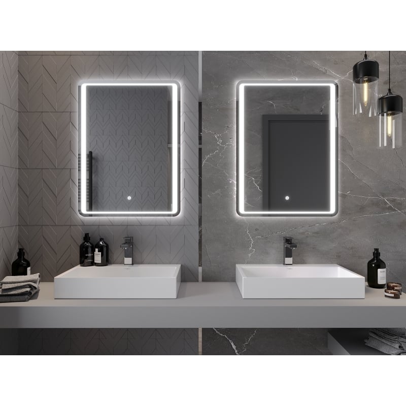 Mexen Zusa osvětlené koupelnové zrcadlo 60 x 80 cm, LED 6000K, anti-fog - 9808-060-080-611-00
