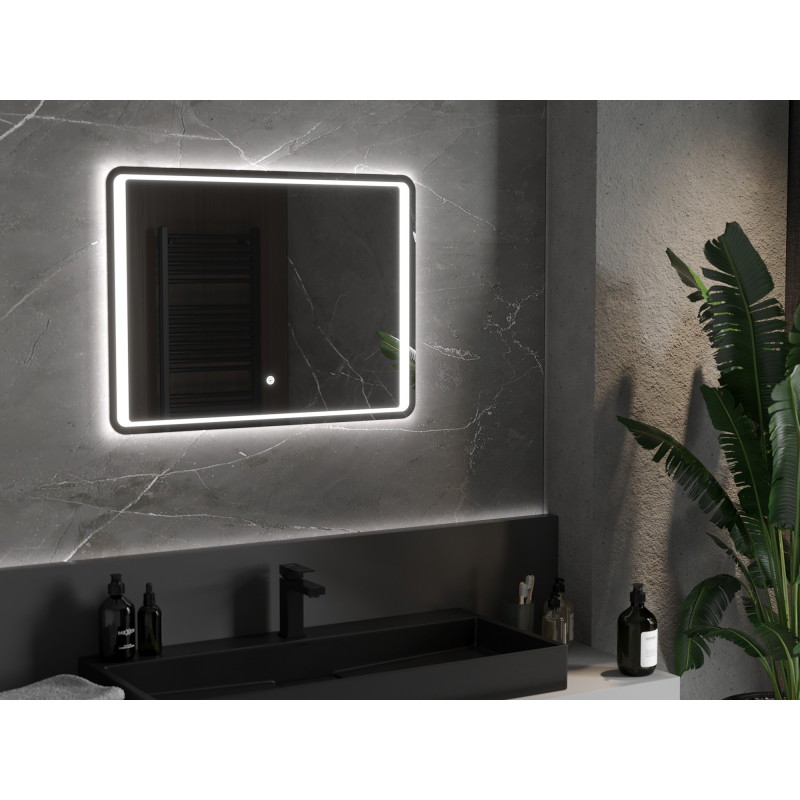 Mexen Zusa koupelnové zrcadlo s podsvícením 80 x 60 cm, LED 6000K, proti zamlžení - 9808-080-060-611-00