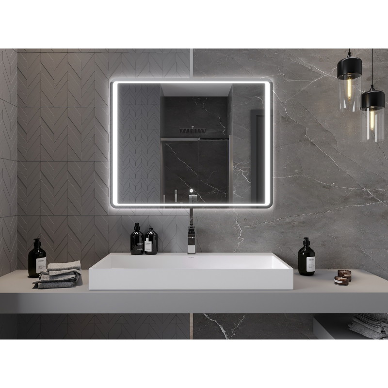 Mexen Zusa osvětlené koupelnové zrcadlo 100 x 80 cm, LED 6000K, proti páře - 9808-100-080-611-00